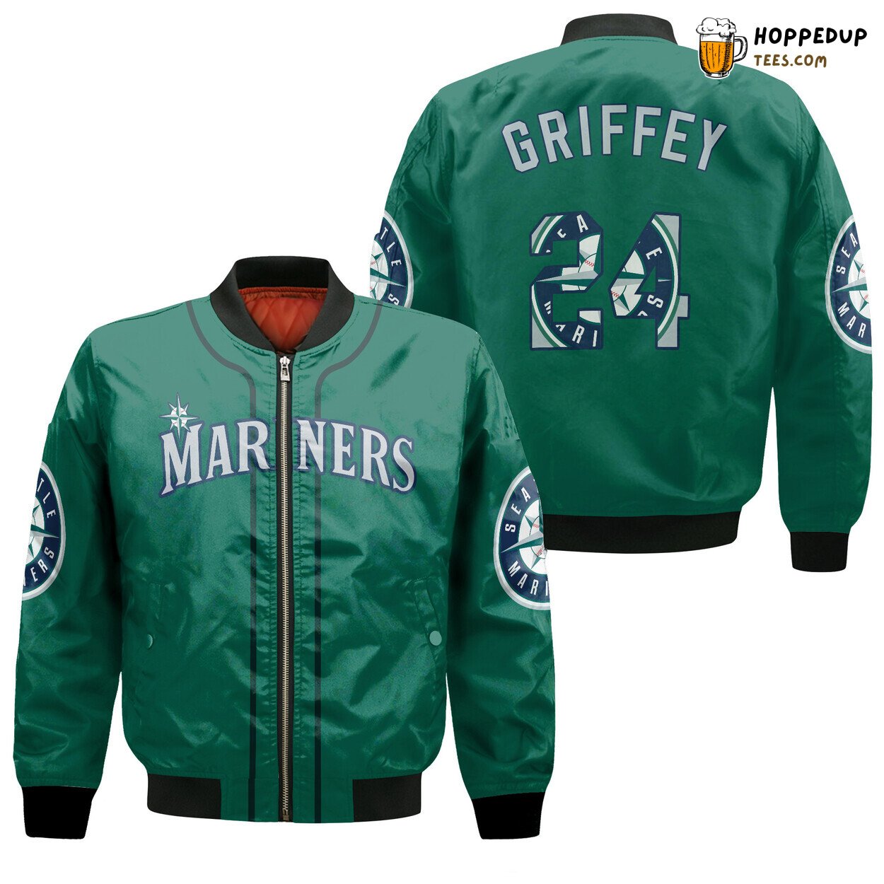 MLB Seattle Mariners Ken Griffey Green Bomber Jacket