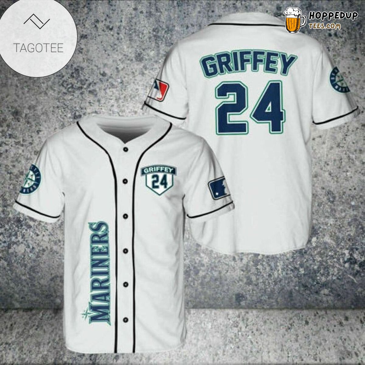 MLB Seattle Mariners Ken Griffey White Baseball Jersey Unisex Shirt