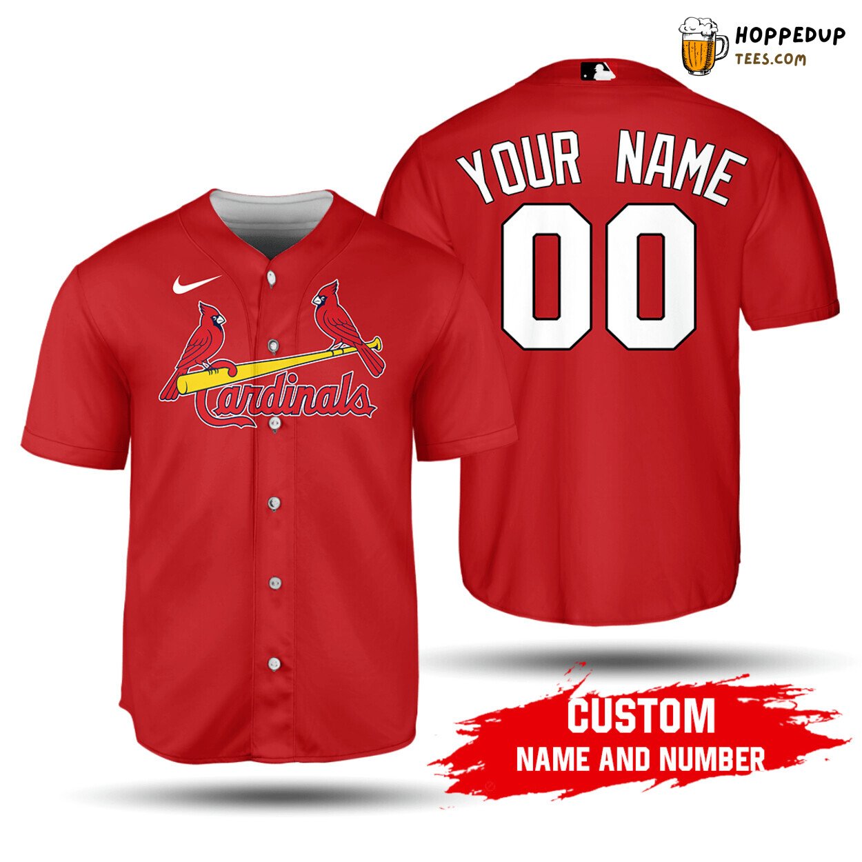MLB St. Louis Cardinals Custom Name Number Home Jersey Red Baseball Jersey Unisex Shirt