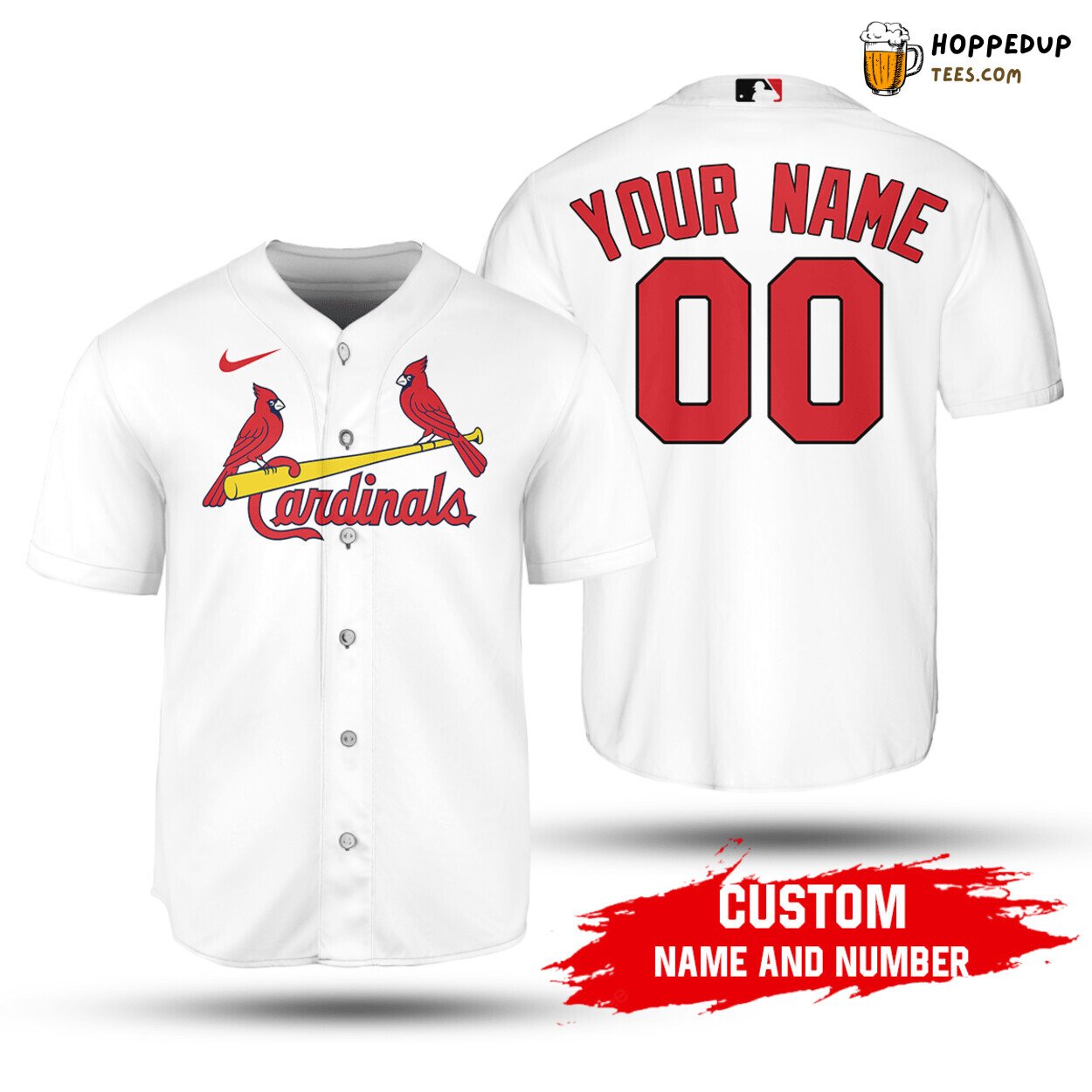 MLB St. Louis Cardinals Custom Name Number Home Jersey White Baseball Jersey Unisex Shirt