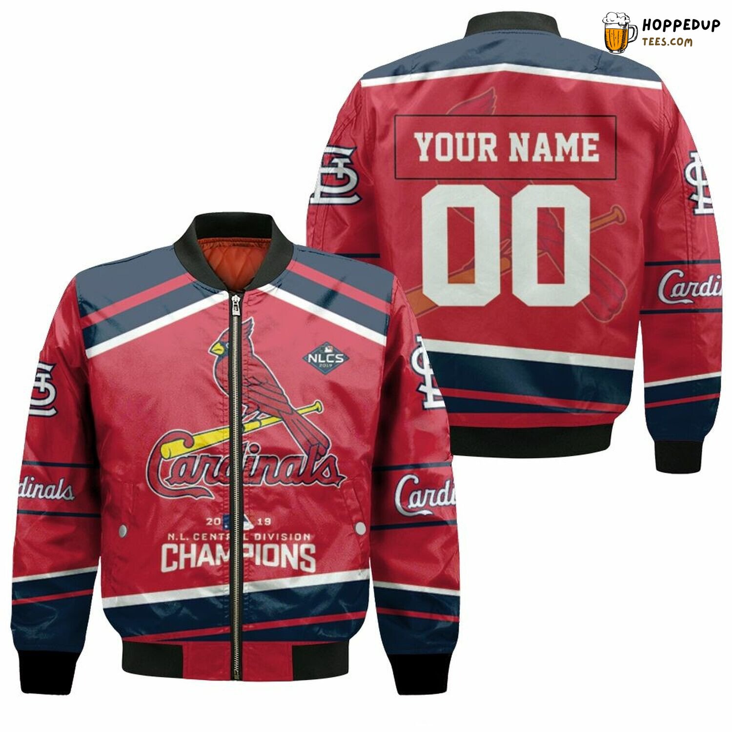 MLB St. Louis Cardinals Custom Name Number Nl Central Champions Bomber Jacket