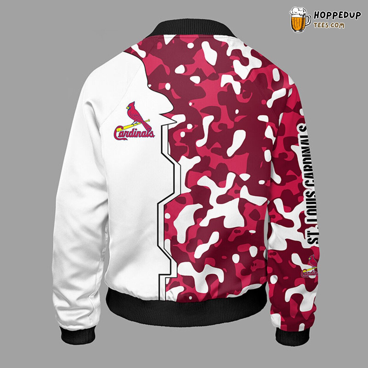 MLB St. Louis Cardinals Unique Camouflage Red Bomber Jacket Design