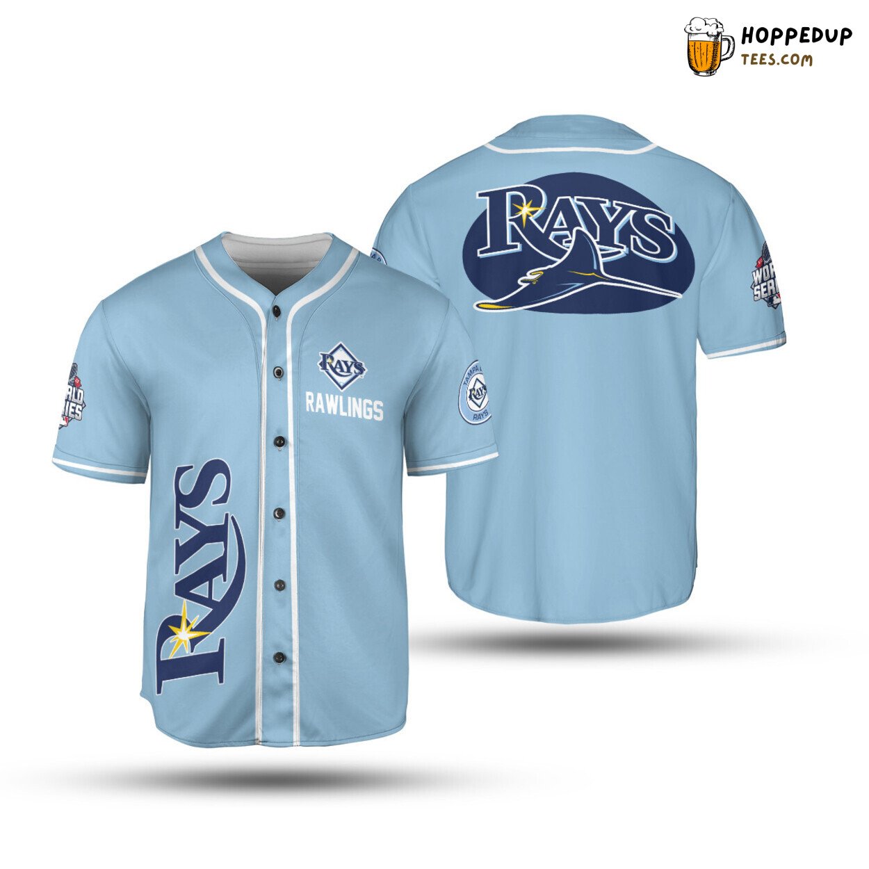 MLB Tampa Bay Rays Custom Name Blue Baseball Jersey Unisex Shirt