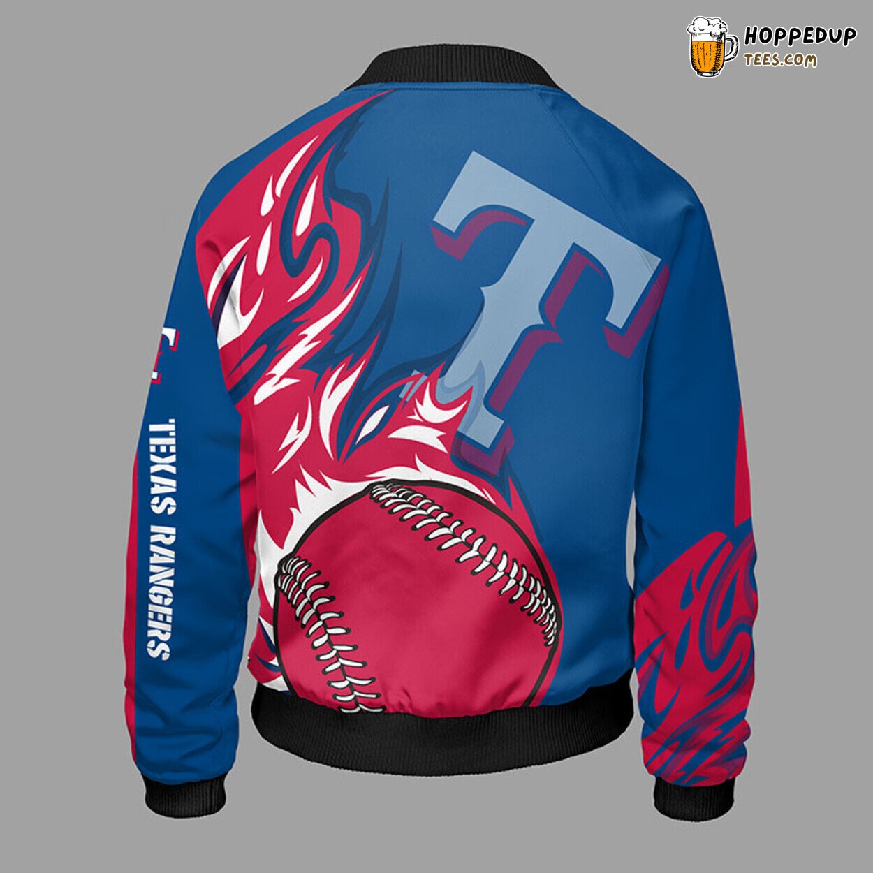 MLB Texas Rangers Dual Blue Red Unique Bomber Jacket Design