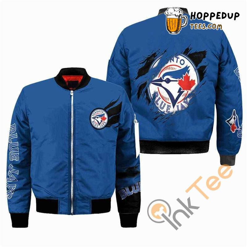 MLB Toronto Blue Jays Solid Blue Fan Bomber Jacket Design