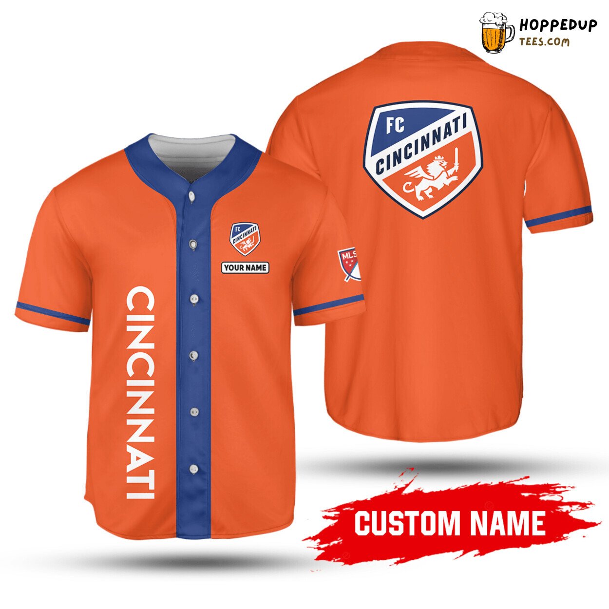 MLS FC Cincinnati Custom Name Baseball Jersey Unisex Shirt