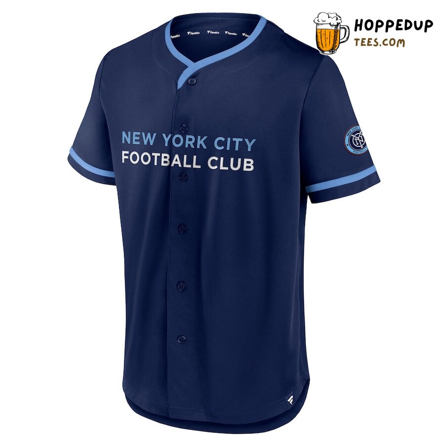 MLS New York City FC Ultimate Player Navy Sky Blue Baseball Jersey Unisex Shirt