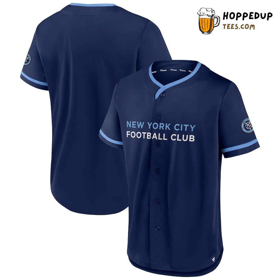 MLS New York City FC Ultimate Player Navy Sky Blue Baseball Jersey Unisex Shirt