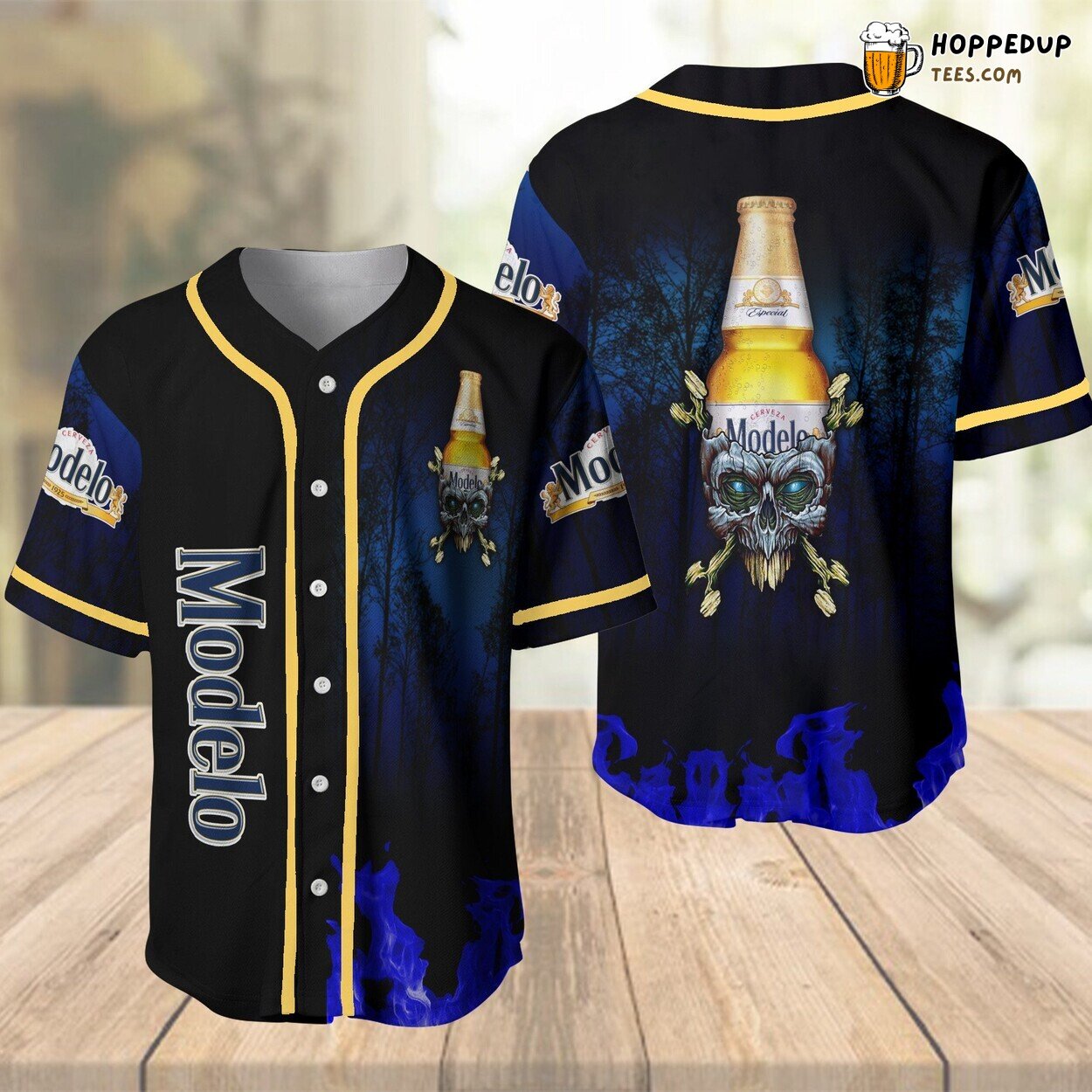 Modelo Beer Motif Skull Unique Baseball Jersey Team Wear Look