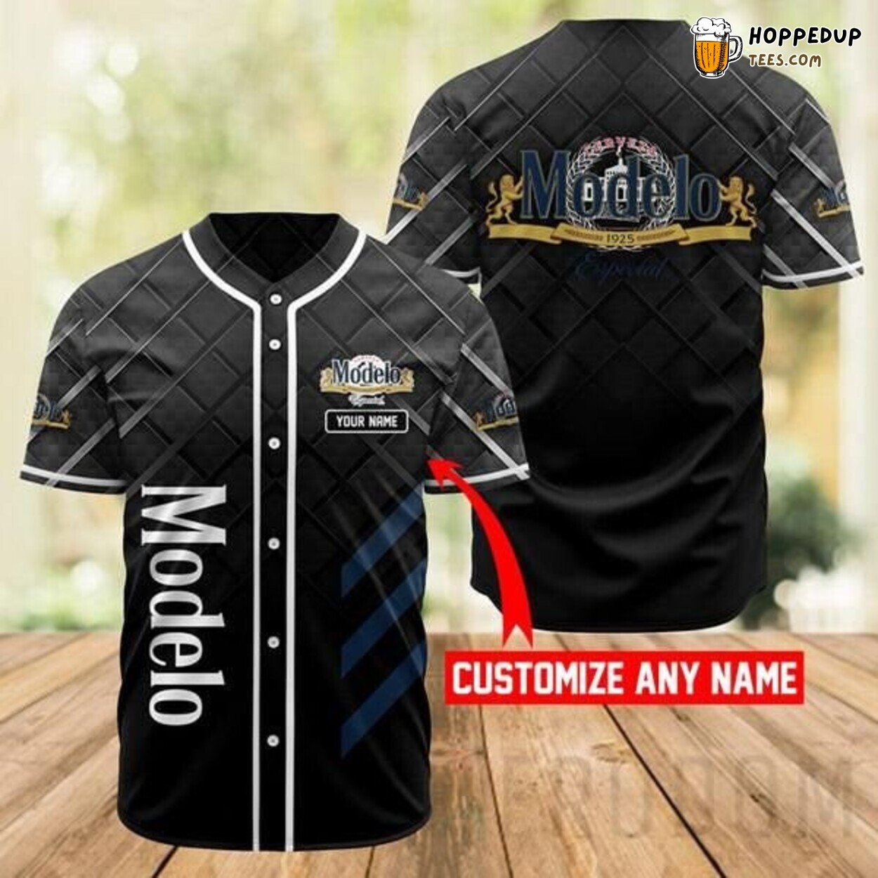 Modelo Beer Personalized Black Stylish Baseball Jersey Brewer Chic