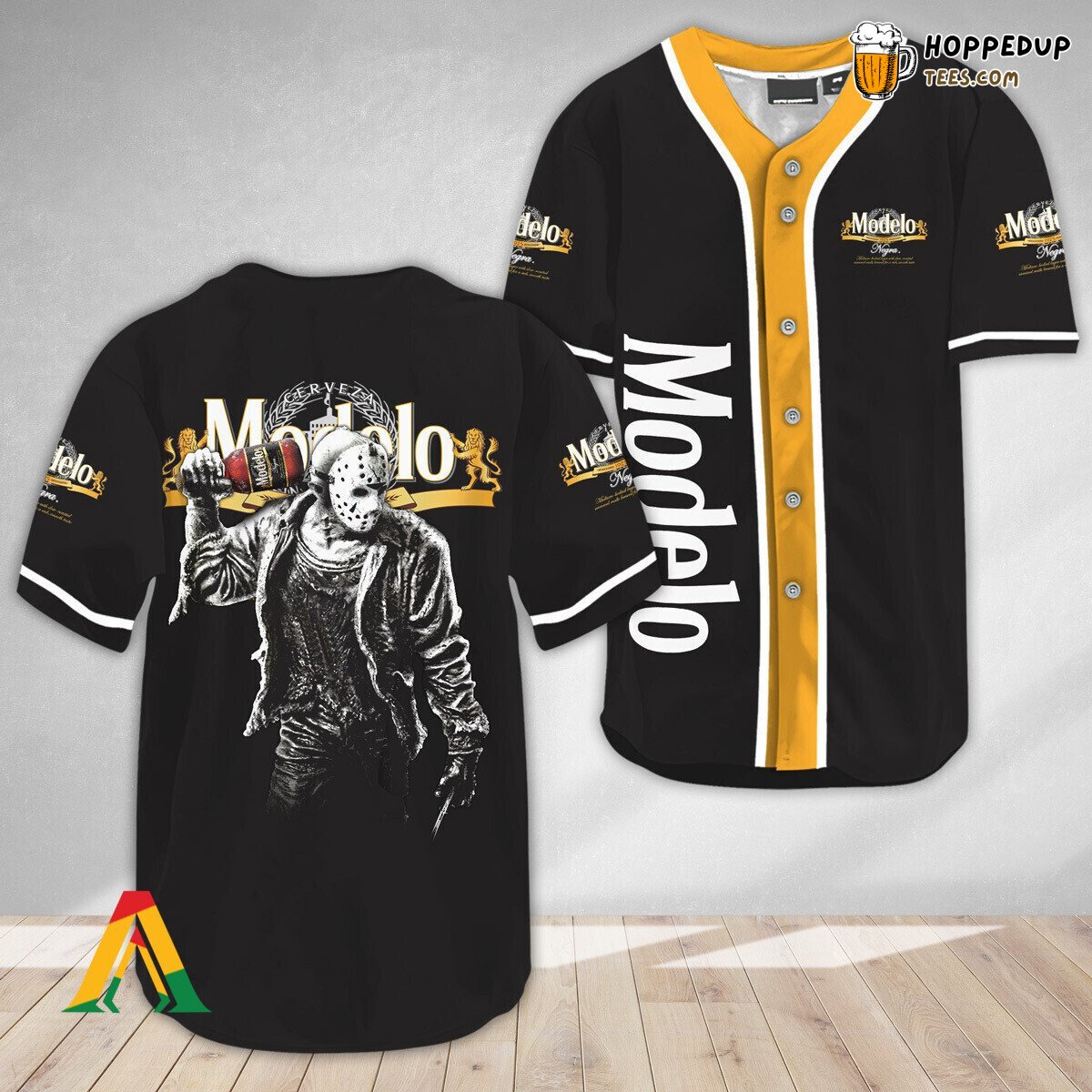Modelo Beer Unique Jason Voorhees Horror Themed Baseball Jersey