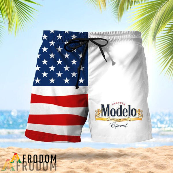 Modelo FourthOfJuly Hawaiian Shorts HU