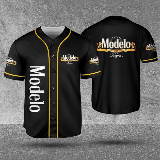 Modelo Negra Black Baseball Jersey Gift for Beer Lovers HU