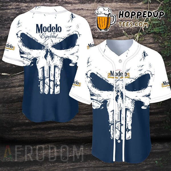 Modelo Retro Skull Design Distinctive Unique Baseball Jersey Look