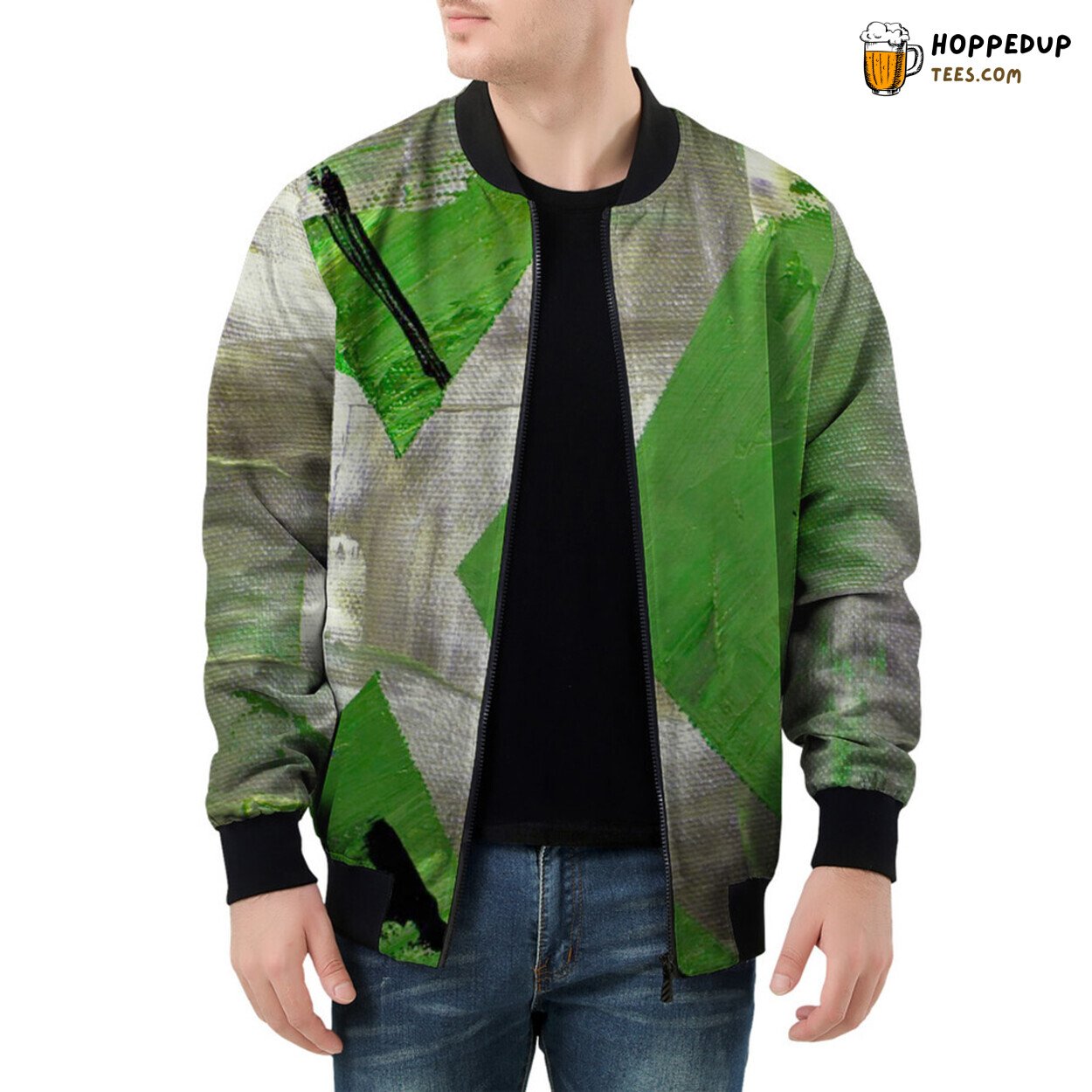 Modern Abstract Canvas Delightfully Covers Men’s Bomber Jacket