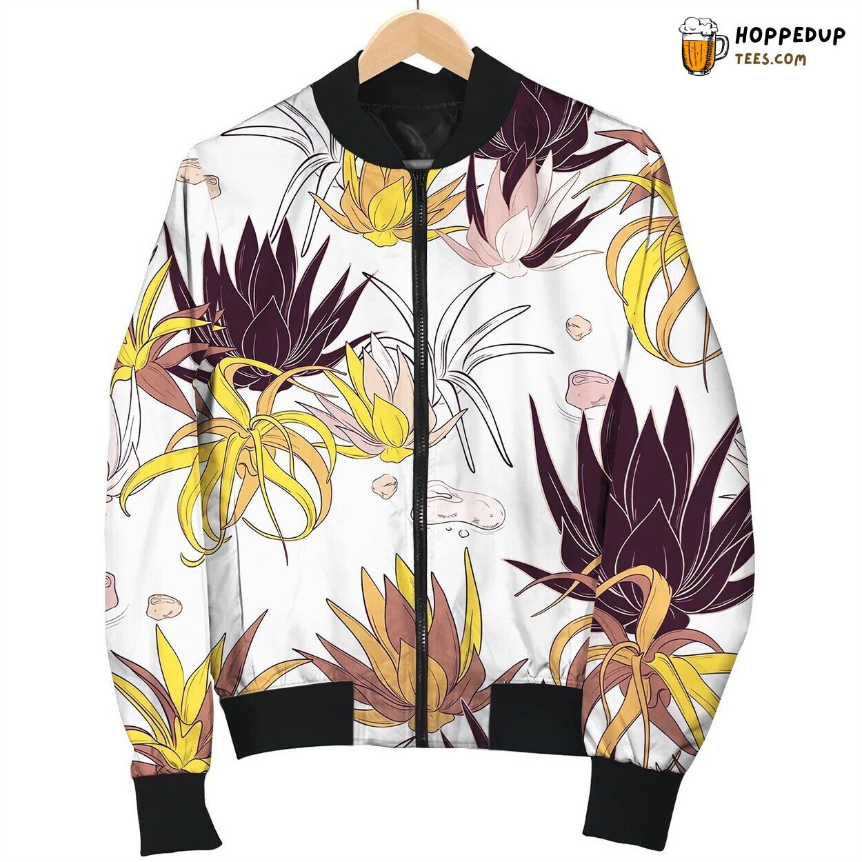 Modern Cactus Decoration Hand Drawn Line Art Bomber Jacket
