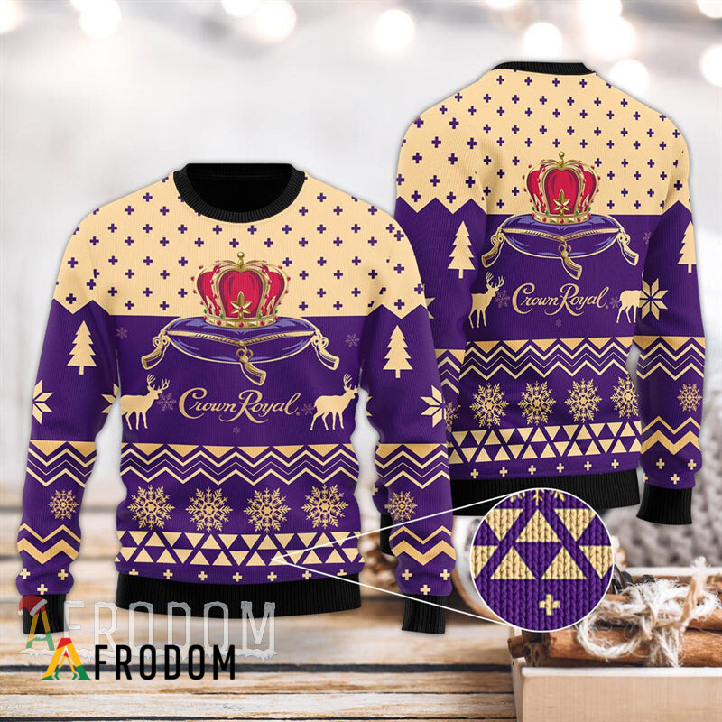Modern Crown Royal Christmas Sweater HU