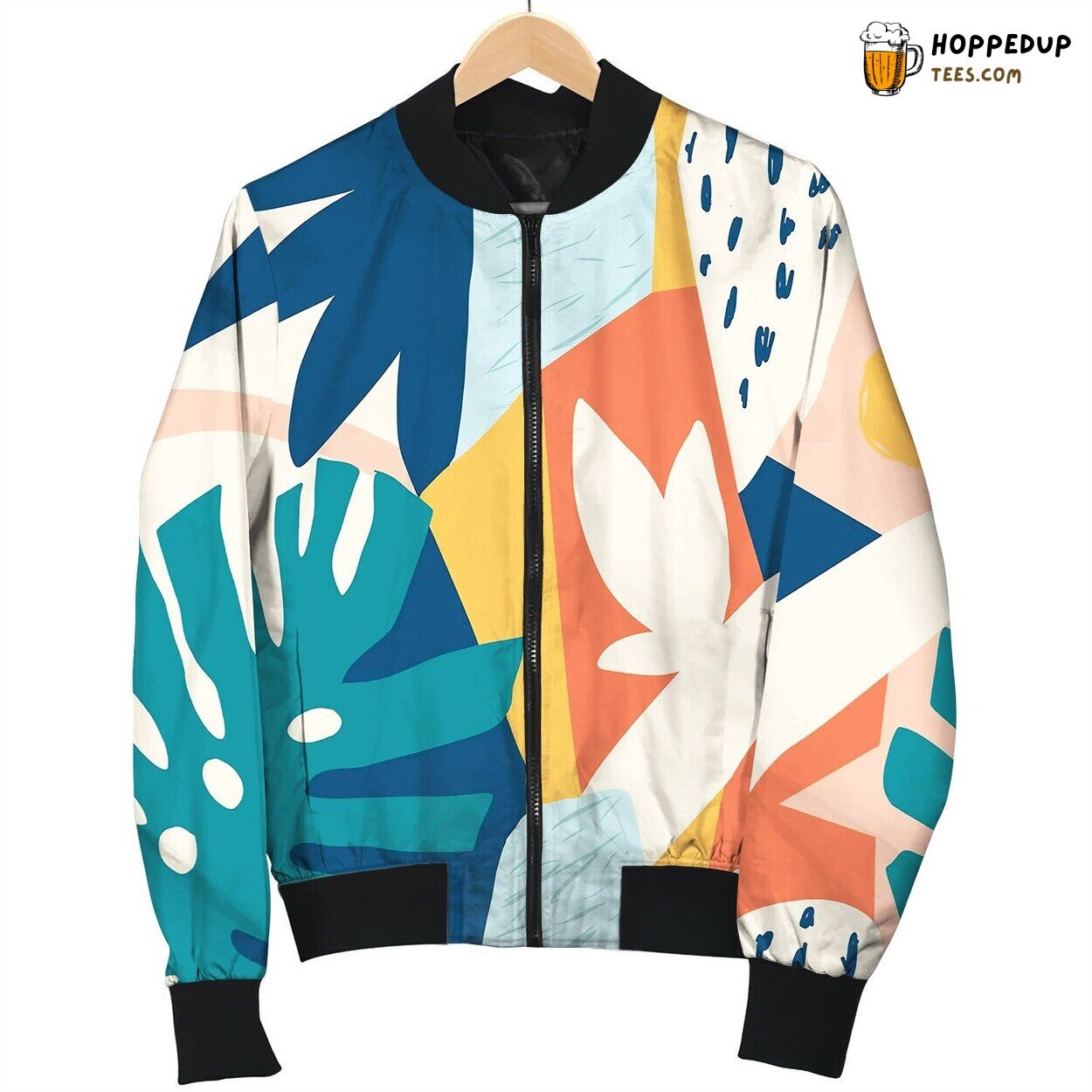 Modern Exotic Jungle Fruits And Plants Bomber Jacket