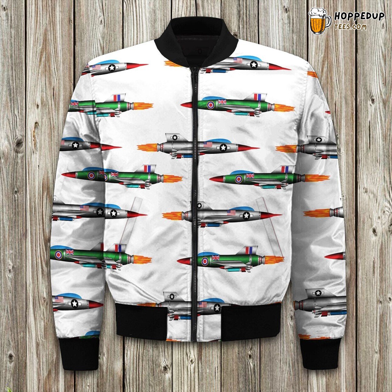 Modern Jet Planes Bomber Jacket