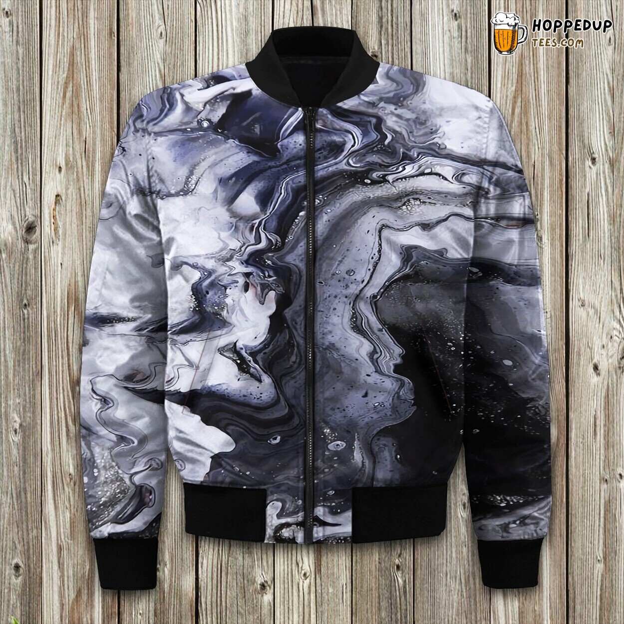 Modern Marble Pattern Art Bomber Jacket