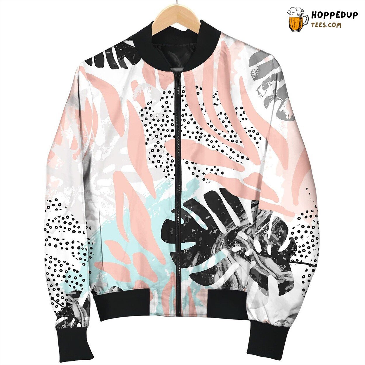 Modern Seamless Pattern With Animal Skin Print Bomber Jacket