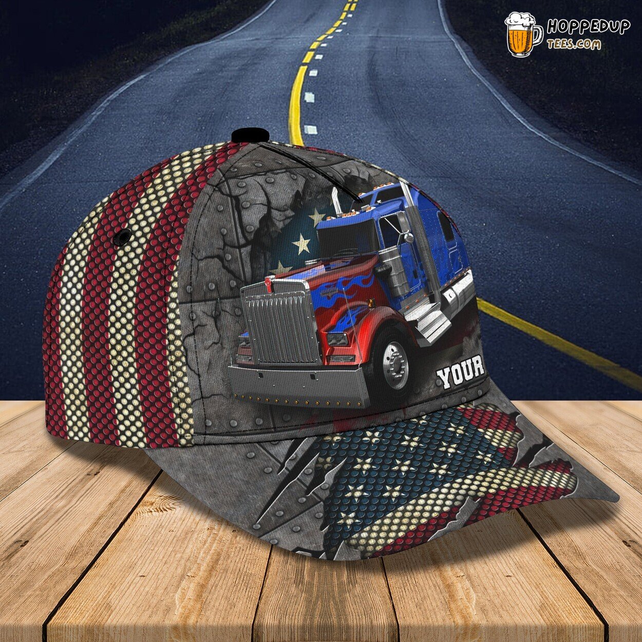 Modern Trucker Design 3D Classic Cap Personalized Name Unique Look