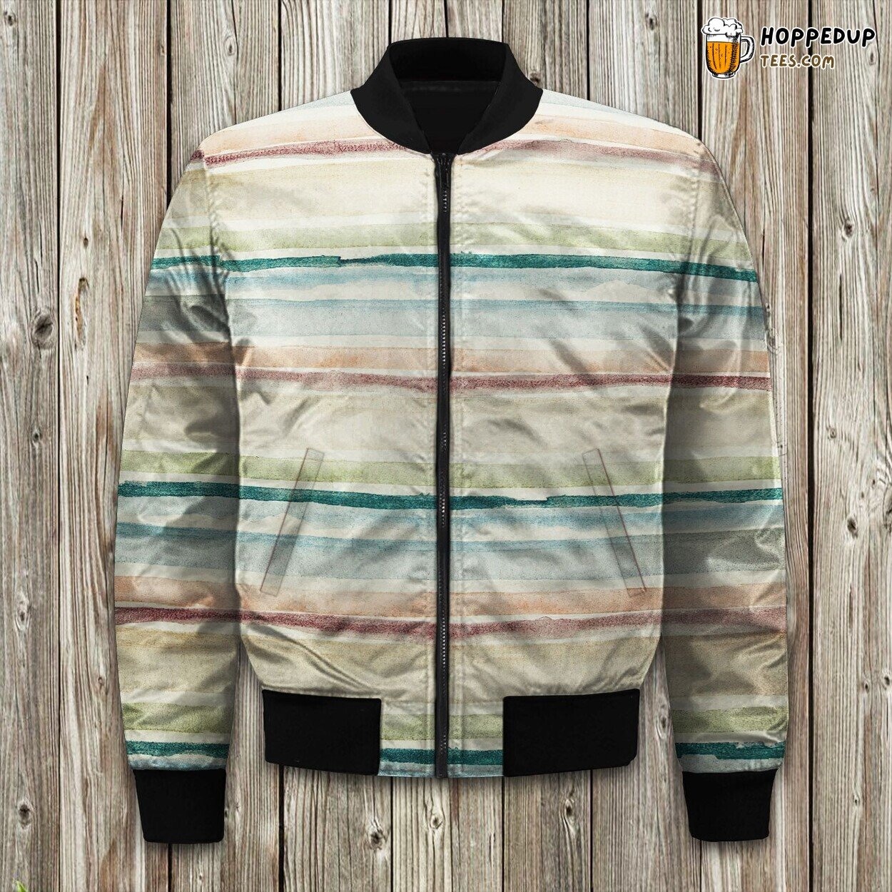 Mohawk Prismatic Seaside Stripe Multi Bomber Jacket