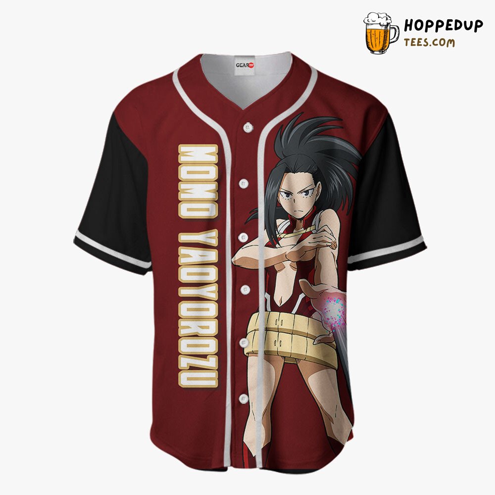 Momo Yaoyorozu Unique Style Anime Baseball Jersey Distinctive Design