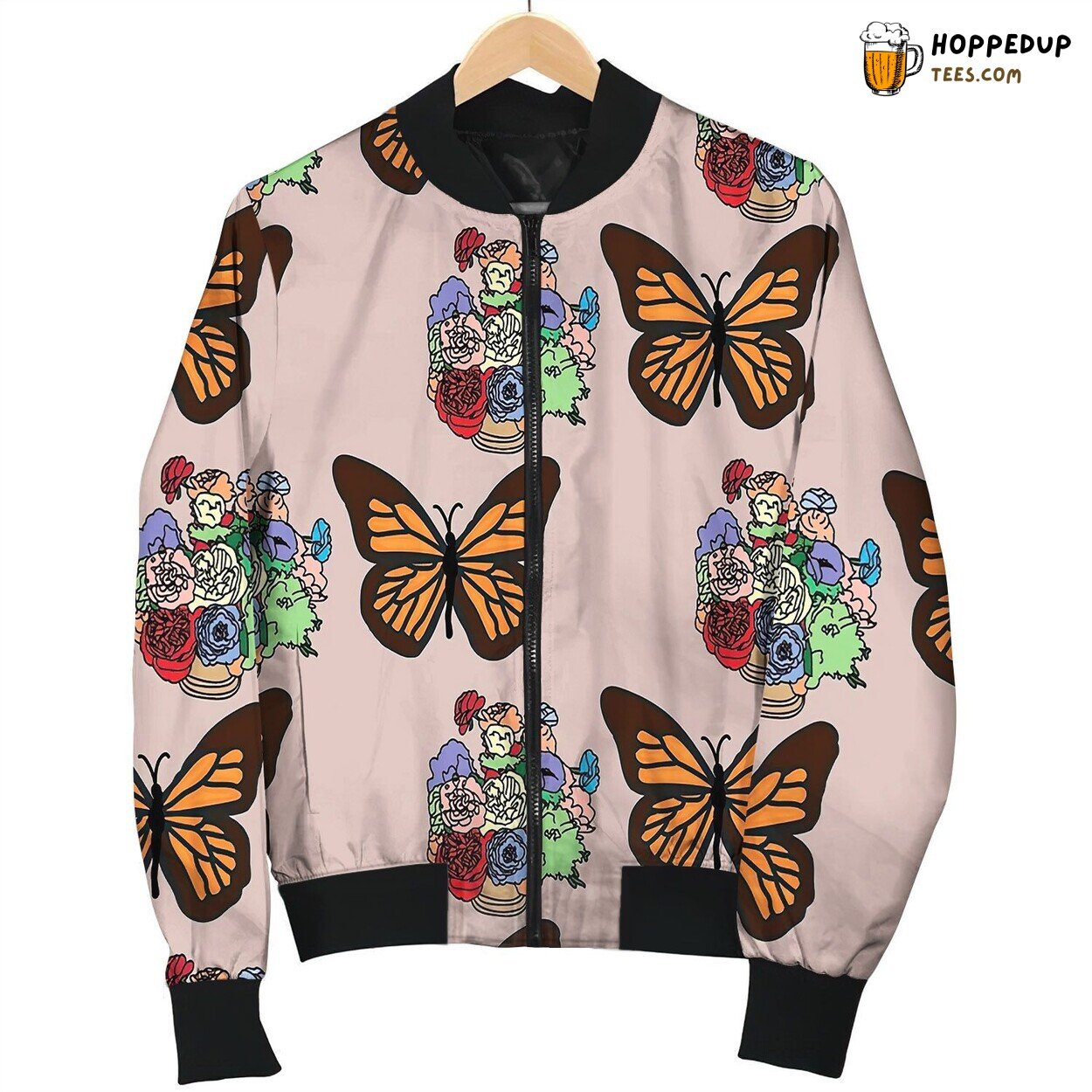 Monarch Butterfly Pattern By Courtney Graben Bomber Jacket