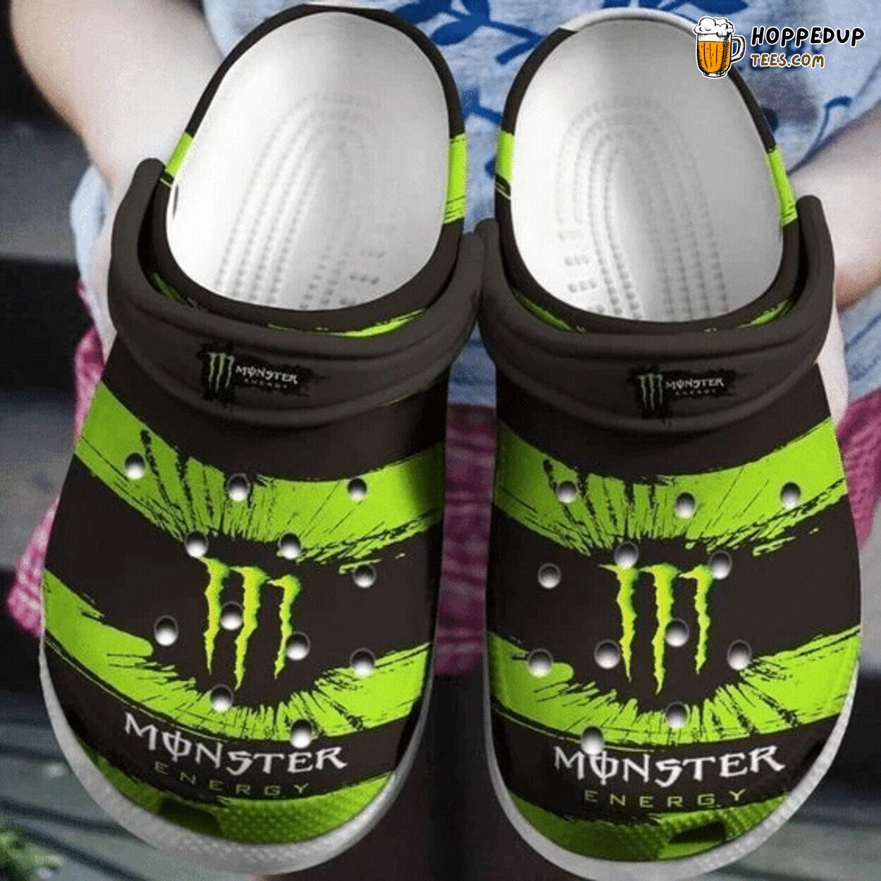 Monster Energy Themed Comfortable Unique Design Clog Shoes