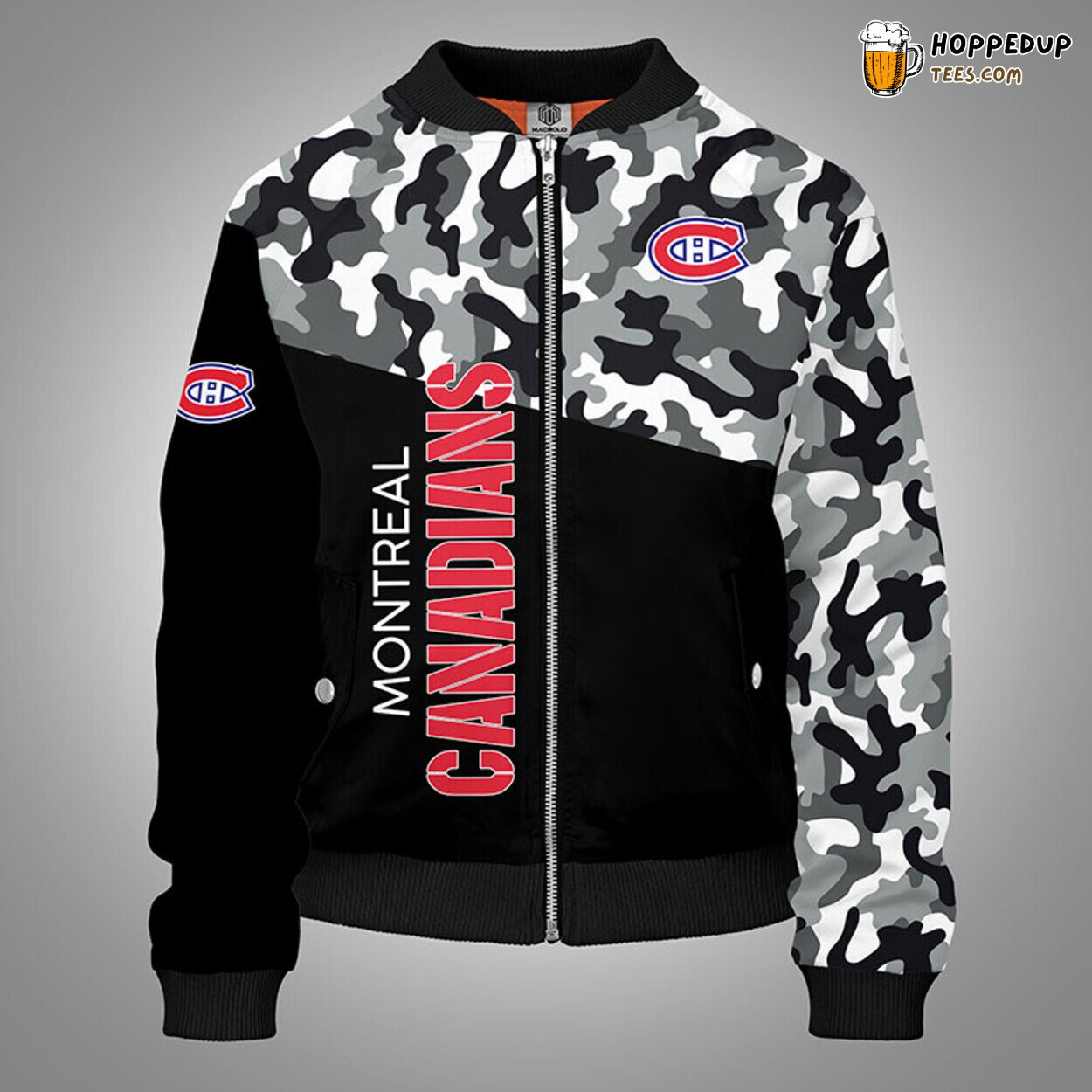 Montreal Canadians NHL Camouflage Red Distinct Bomber Jacket Stylish Look Montreal Canadians NHL Camouflage Red Distinct Bomber Jacket Stylish Look
