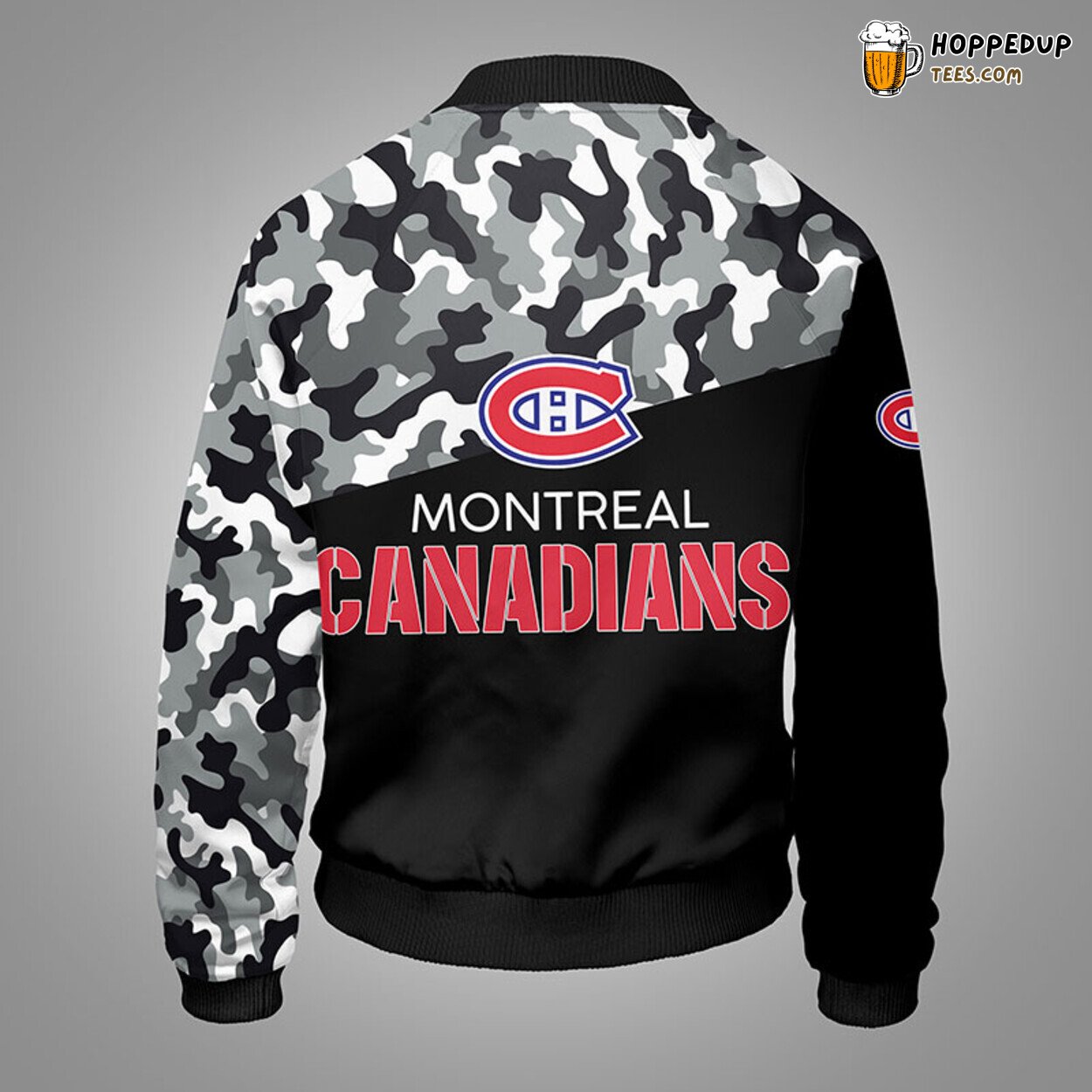 Montreal Canadians NHL Camouflage Red Distinct Bomber Jacket Stylish Look
