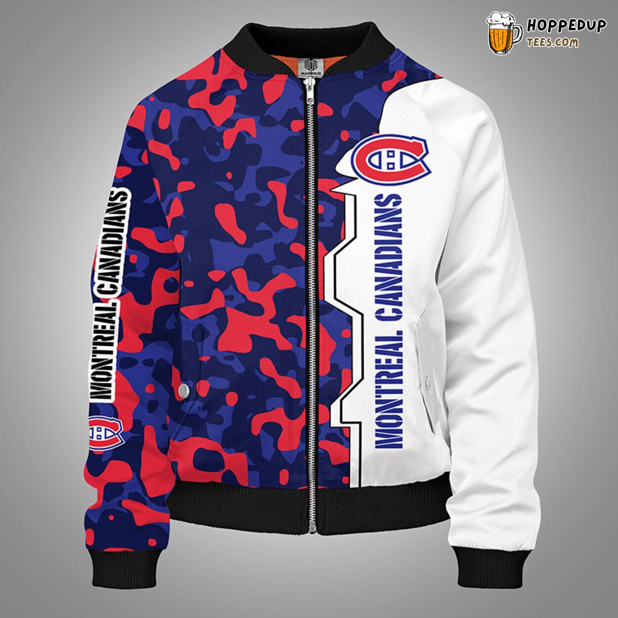 Montreal Canadians NHL Camouflage Red Unique Bomber Jacket Stylish Look