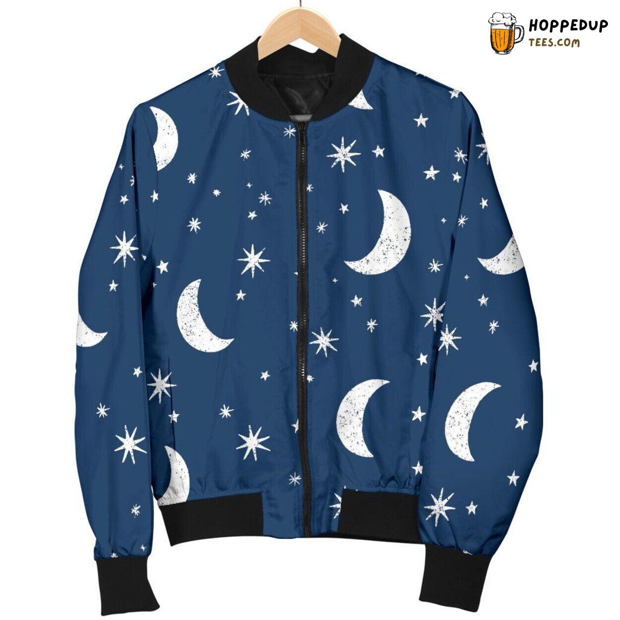 Moon Embracing the Star Men’s Bomber Jacket Unique Pattern Design Tribute Moon Embracing the Star Men’s Bomber Jacket Unique Pattern Design Tribute
