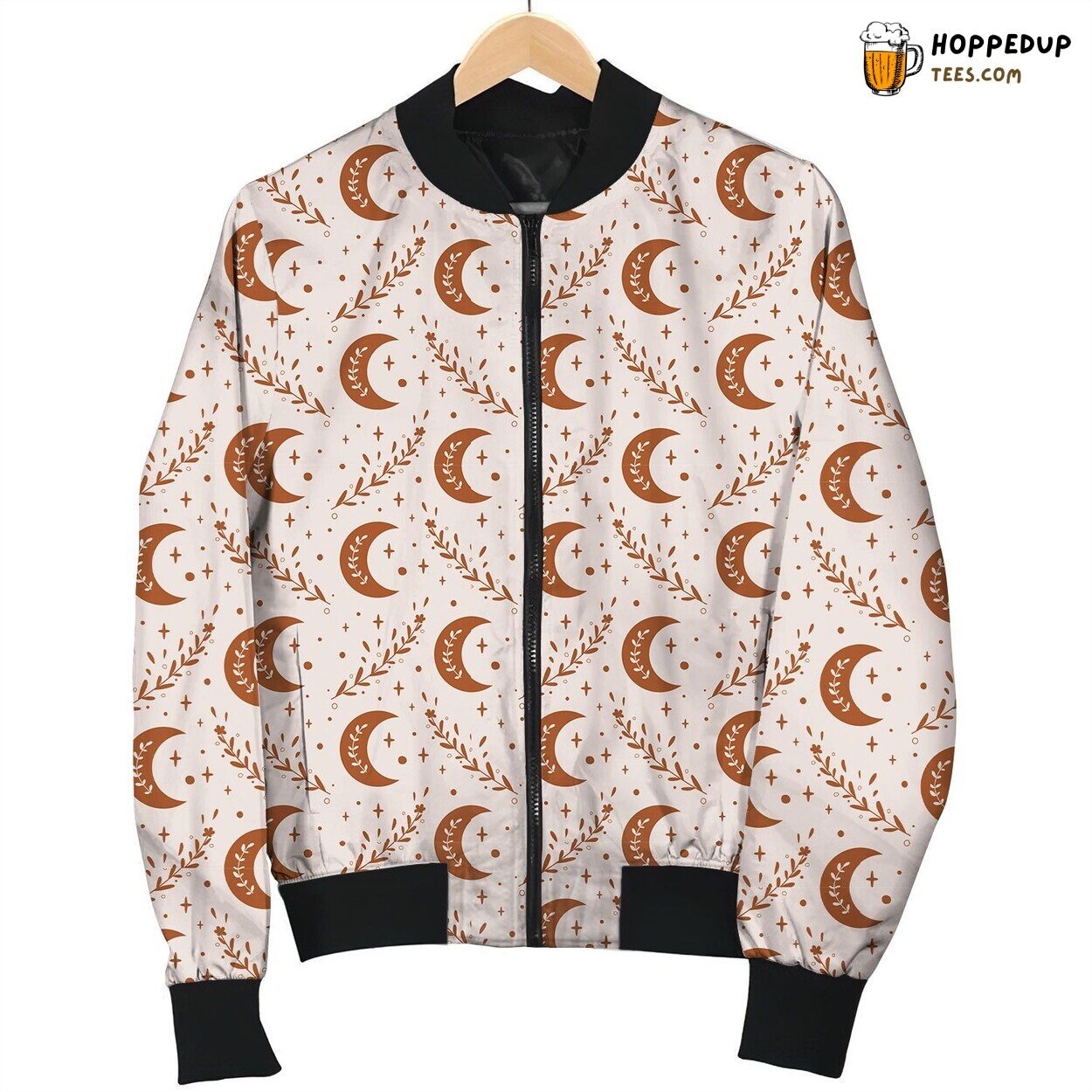 Moon Vintage Pattern Bomber Jacket