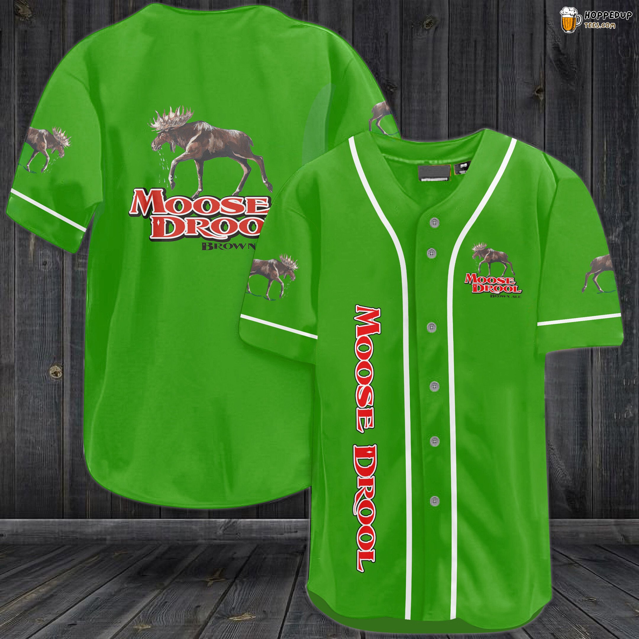Moose Drool Brown Ale Baseball Jersey Green Unisex Jersey Shirt