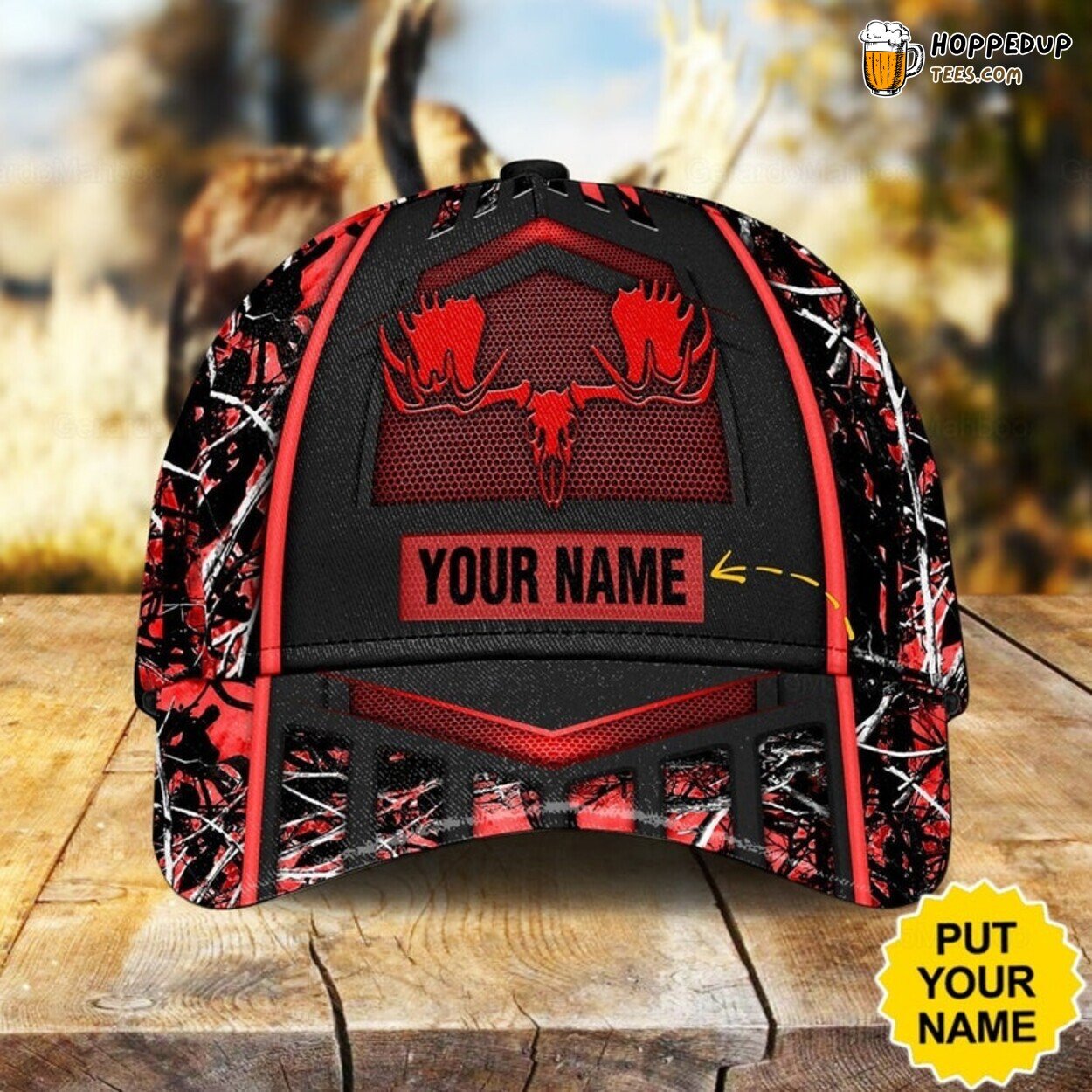 Moose Hunting Personalized Cap Men Unique Design Hunter’s Choice