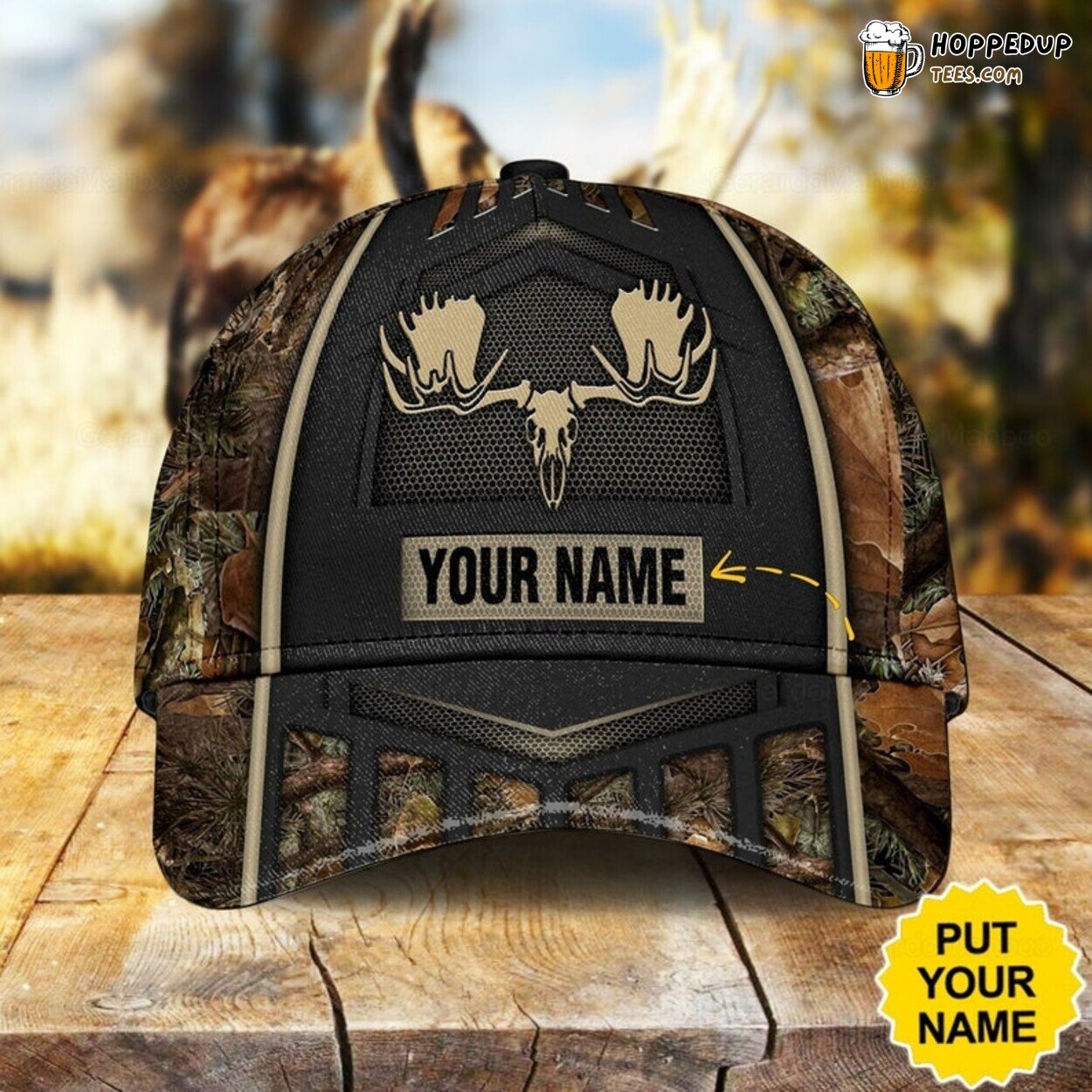 Moose Hunting Personalized Cap Men Unique Design Hunter’s Choice