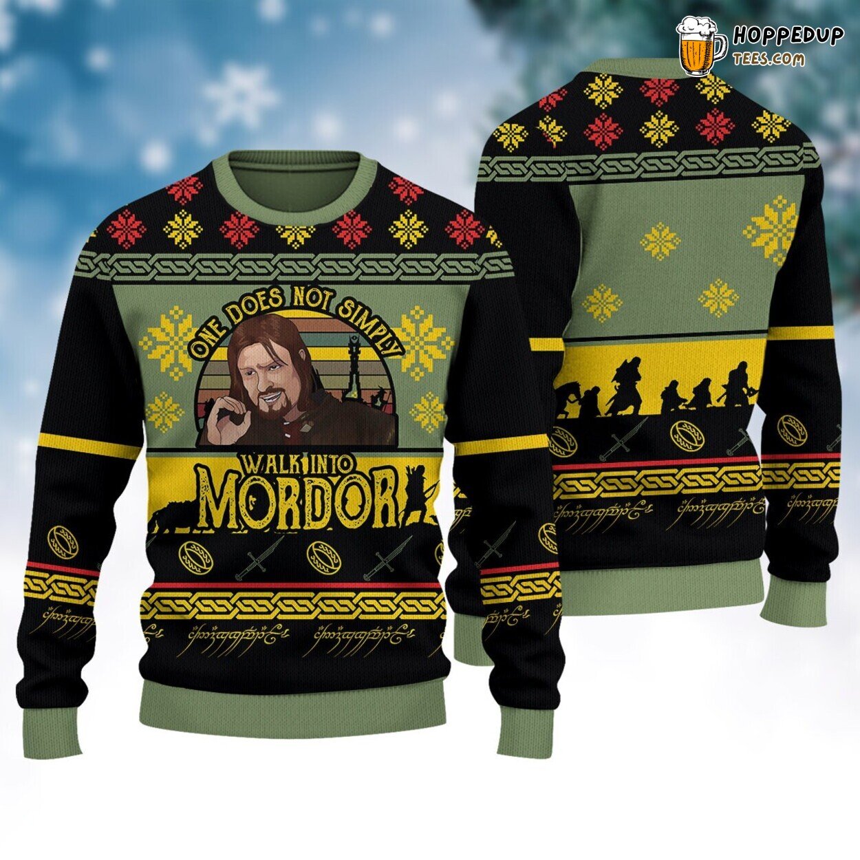 Mordor Walk Lord Of The Rings Christmas Sweater Unique Ugly Xmas