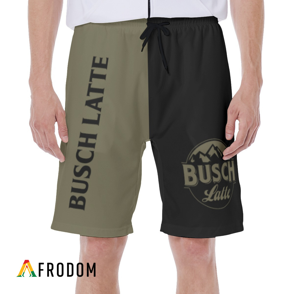 Moss Green Busch Latte Beer Hawaiian Shorts HU