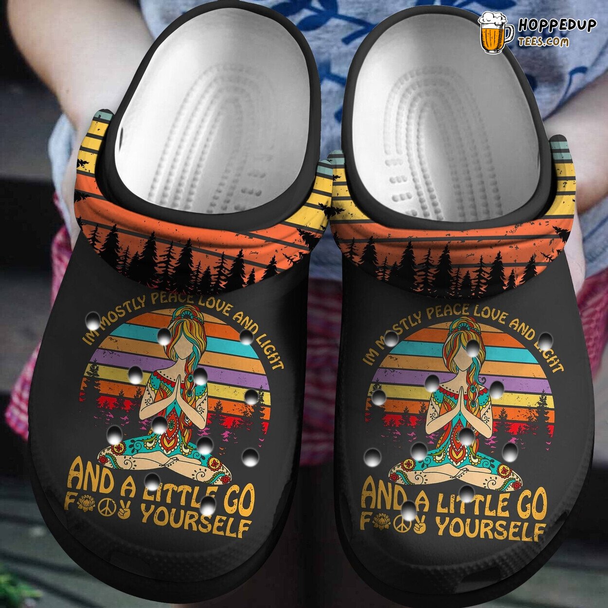 Mostly Peace Love Light Yoga Girl Theme Shoes Birthday Gift Unique