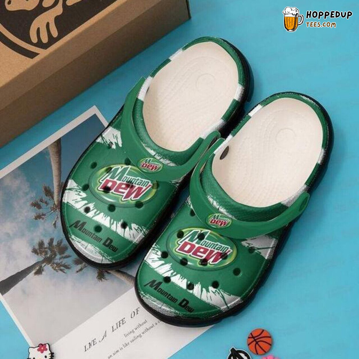 Mountain Dew Drink Power Art Theme Comfortable Rubber Clogs Shoes