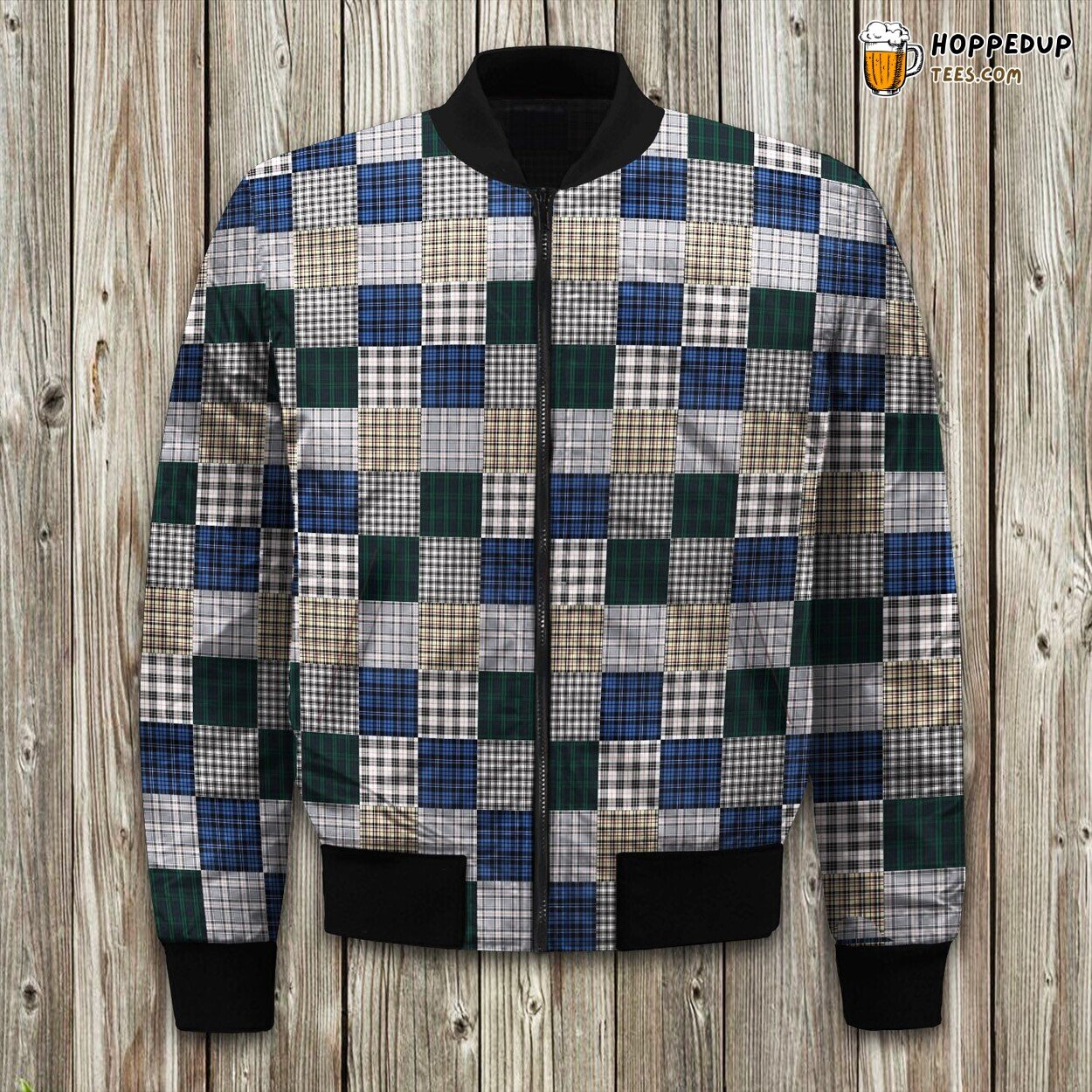 Mountain Ridgecrest Bomber Jacket Winter Patchwork Unique Look