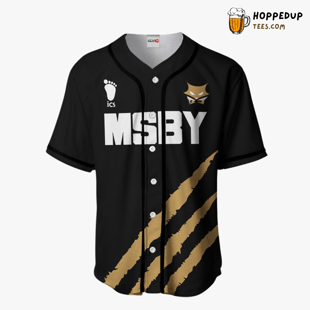 MSBY Distinctive Black Anime Collection Design Baseball Jersey Custom