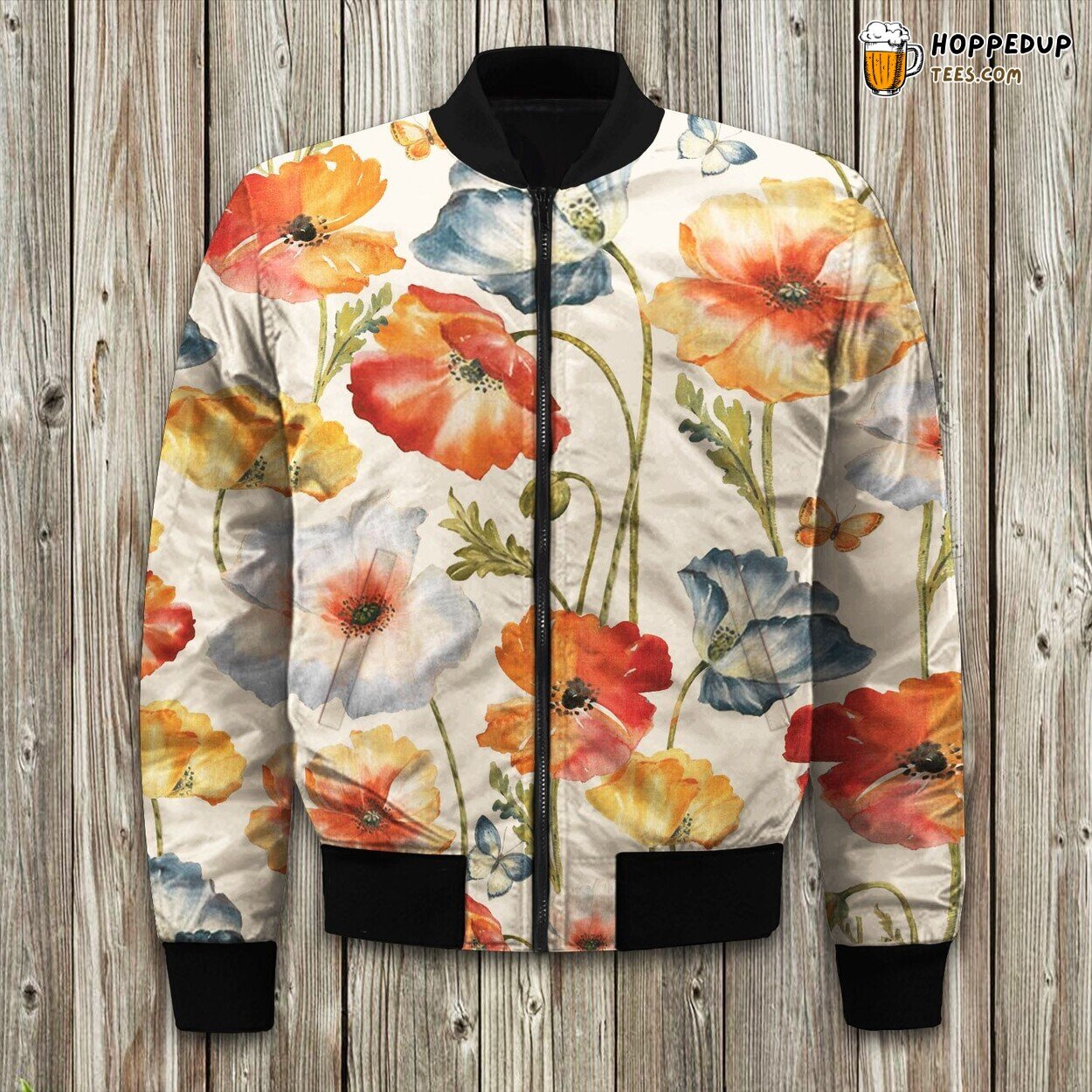 Multi Watercolor Bomber Jacket