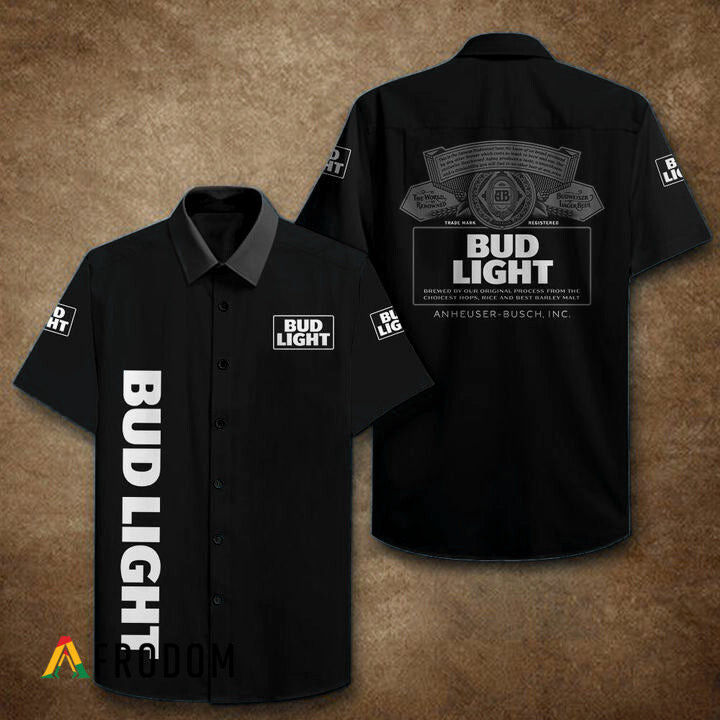 Multicolor Bud Light Beer Hawaii Button Shirt HU