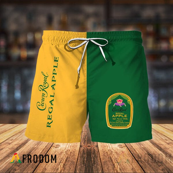 Multicolor Crown Royal Regal Apple Whisky Hawaiian Shorts HU