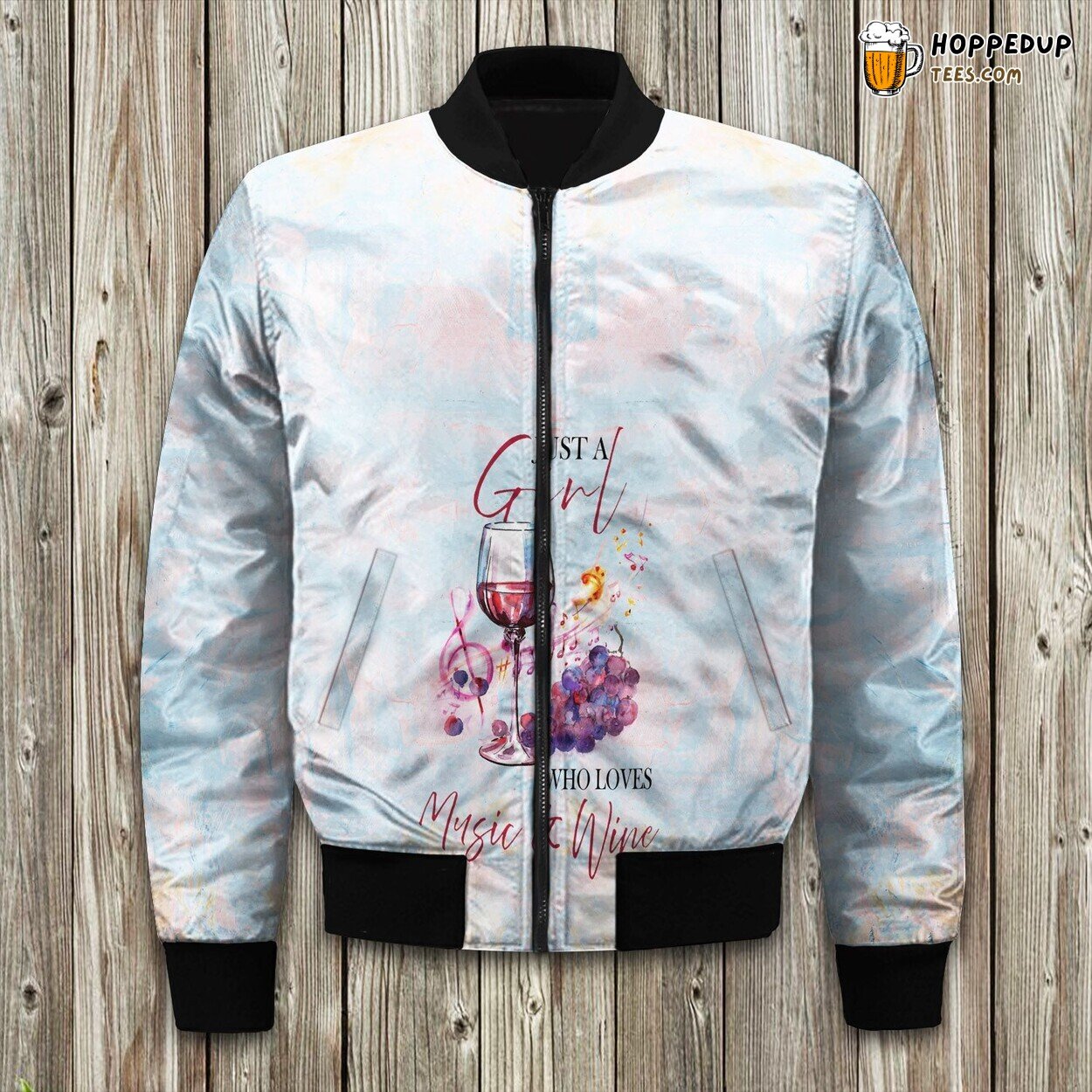 Music And Wine Lover Bomber Jacket