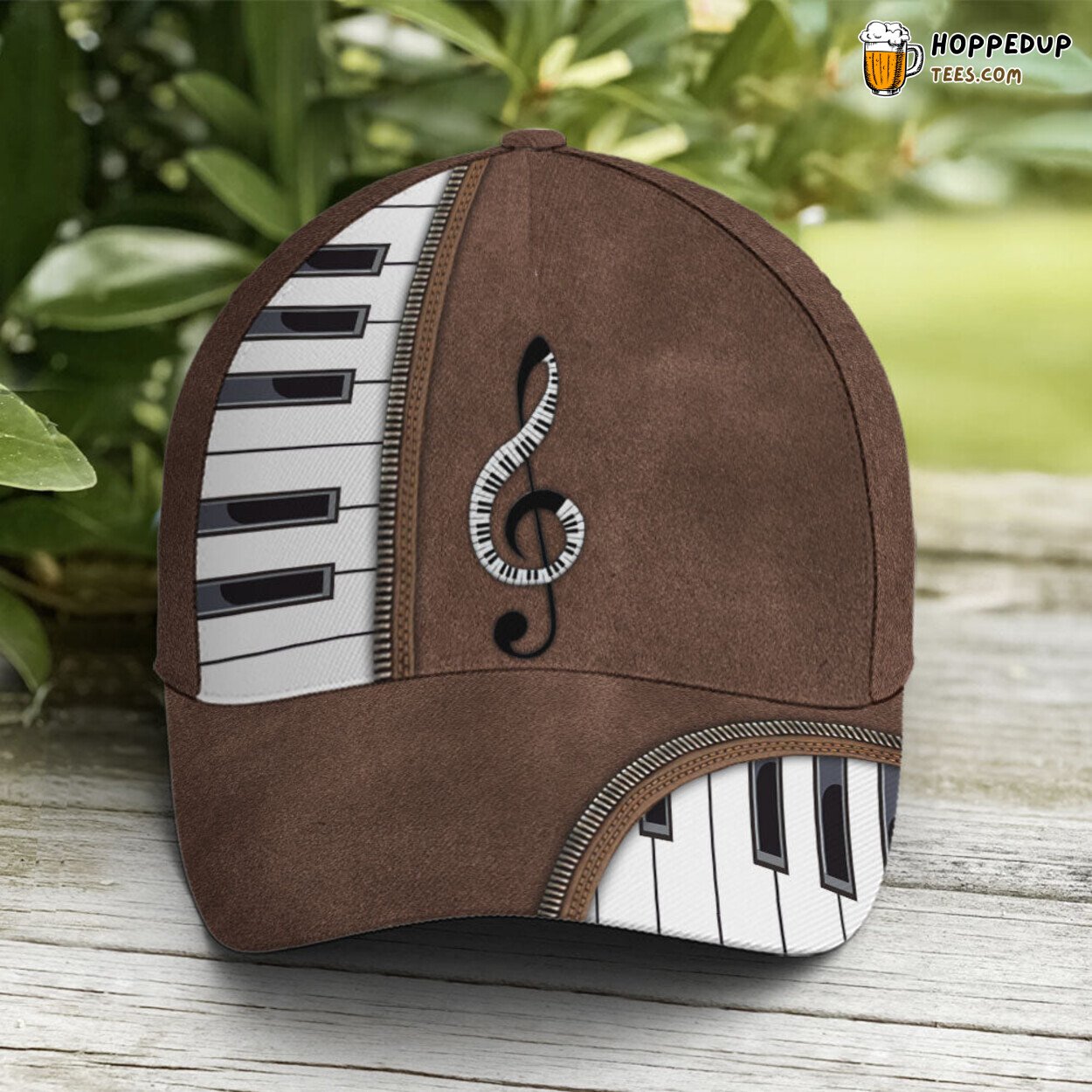 Music Lovers Piano Treble Clef Classic Leather Unique Design Cap