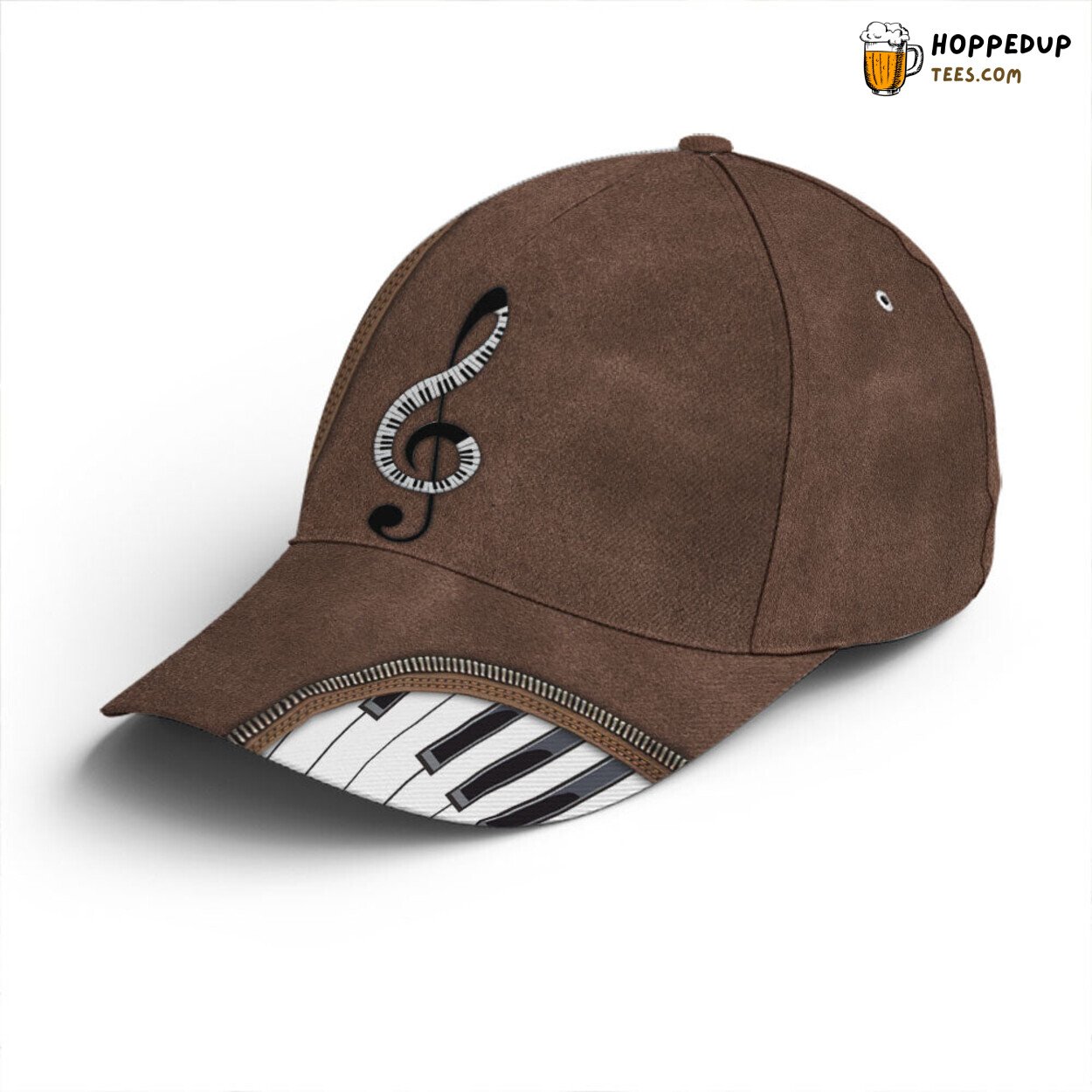Music Lovers Piano Treble Clef Classic Leather Unique Design Cap